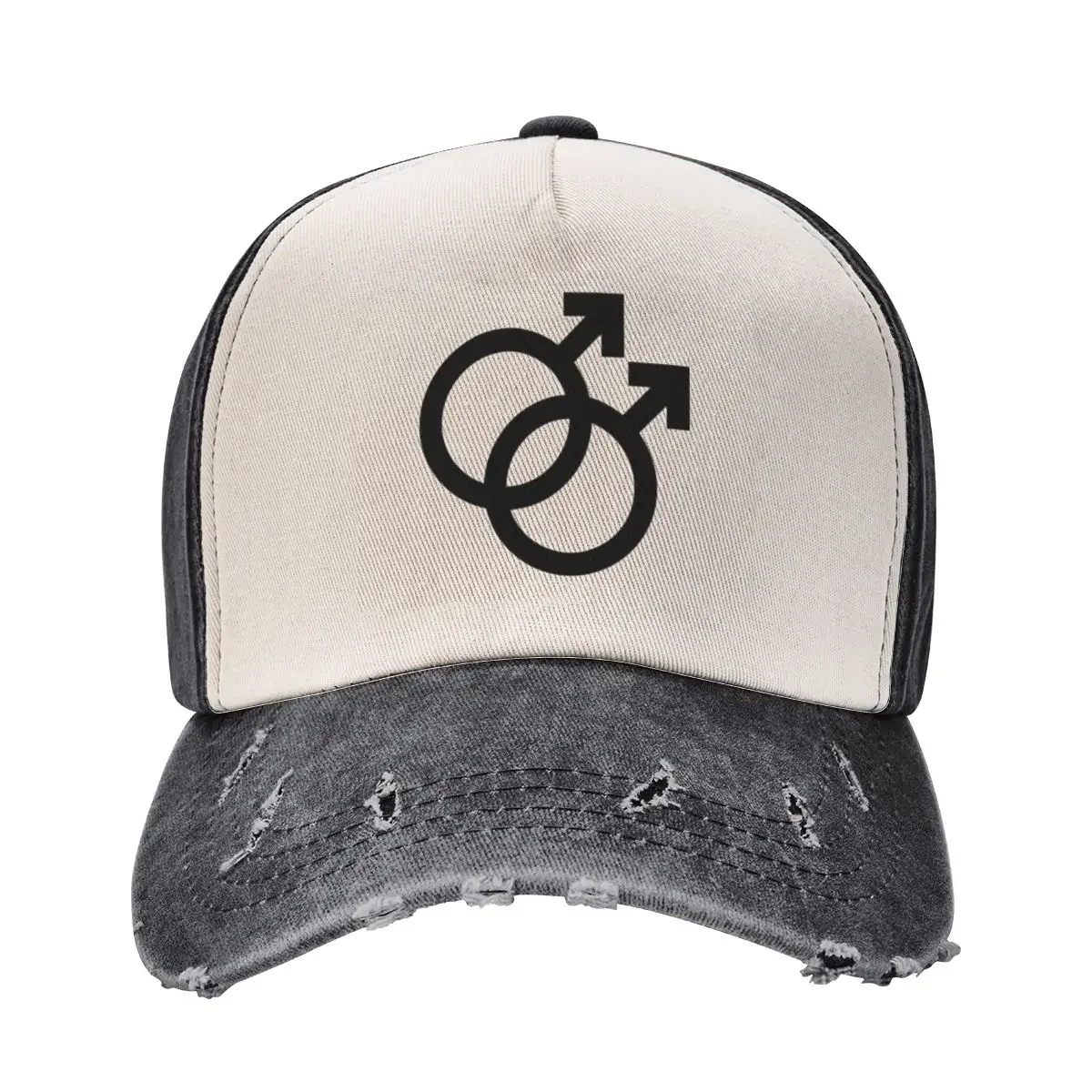 

mlm, interlocking symbols in black Baseball Cap Mountaineering Vintage Dropshipping birthday Men Hats Women's