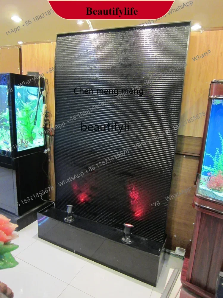 G153 S Water Curtain Wall Water Wall Waterfall Wall Bath Curtain Humidifier Screen Hallway Office Acrylic Fish Tank Aquarium