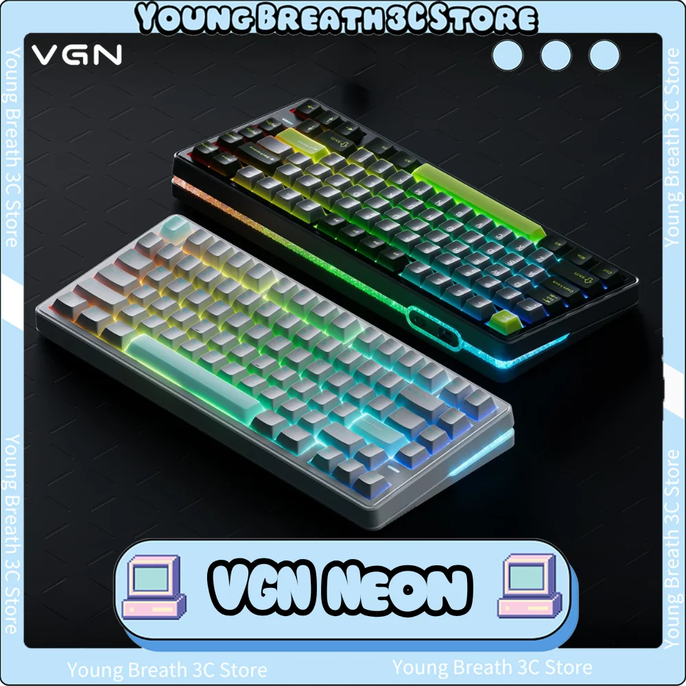 

VGN Neon Magnetic Switch Mechanical Keyboard Tri Mode Wireless Keyboard 8000Hz 0.005mmRT Gaming Keyboard Gamer PC Accessories