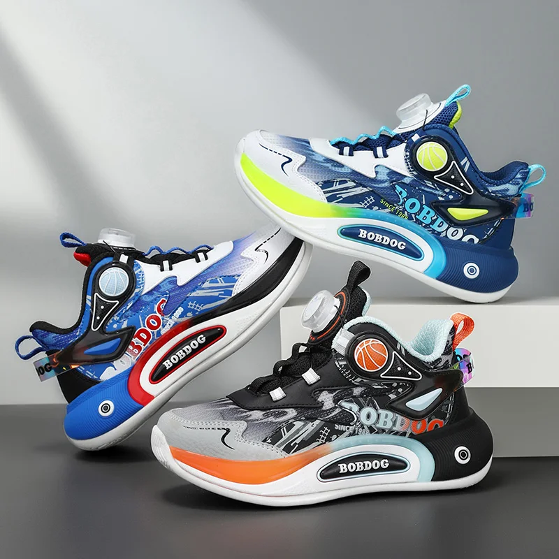 

Children‘s Basketball Shoes Non-slip Breathable Basketball Training Sneakers Boys Girls Lace-up Basketball Boots Athletic Shoes