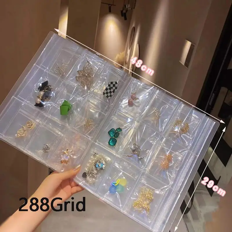 

Anti-oxidation Jewelry Organizer Albums Desktop Drawer Storage Transparent Necklace Bracelet Ring Book Holder Jewelry Bag