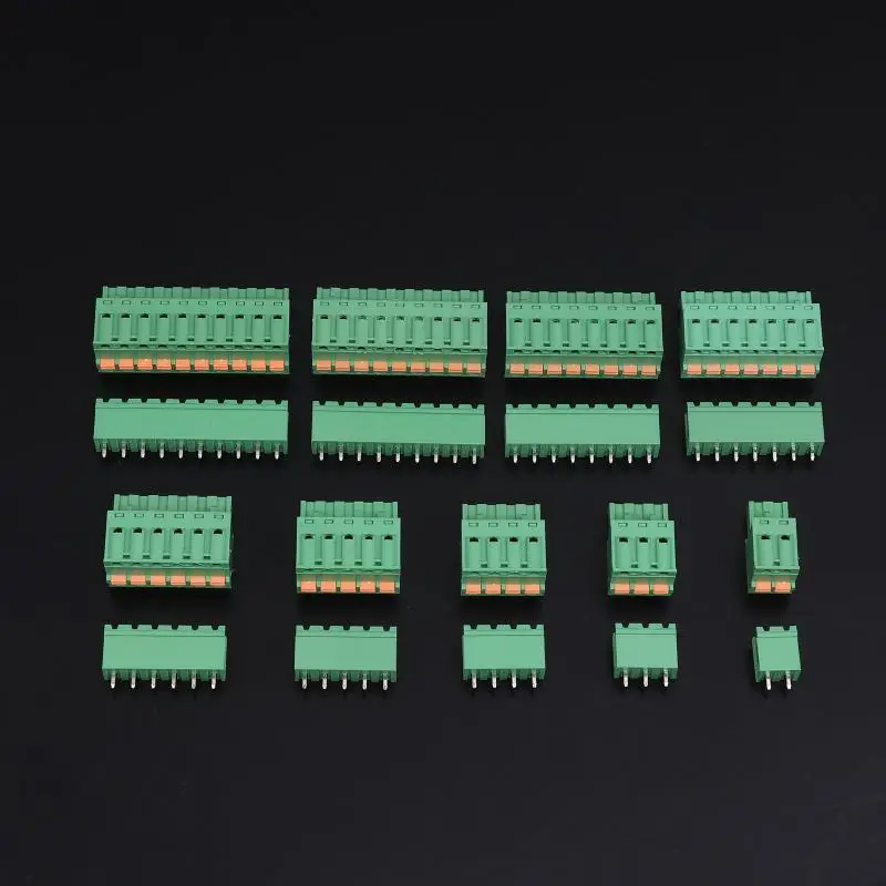 Hot Sale Spring Type Terminal Block 2EDGKD-5.08mm Plug-in Terminal Block Copper Core Male And Female Terminals