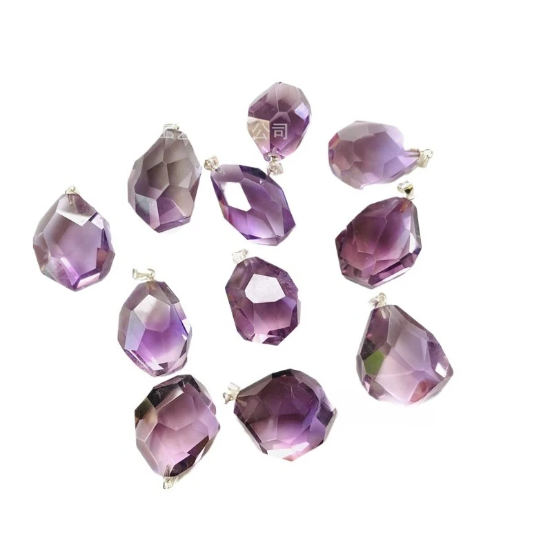 

Amethyst faceted pendant Crystal pendant ornament