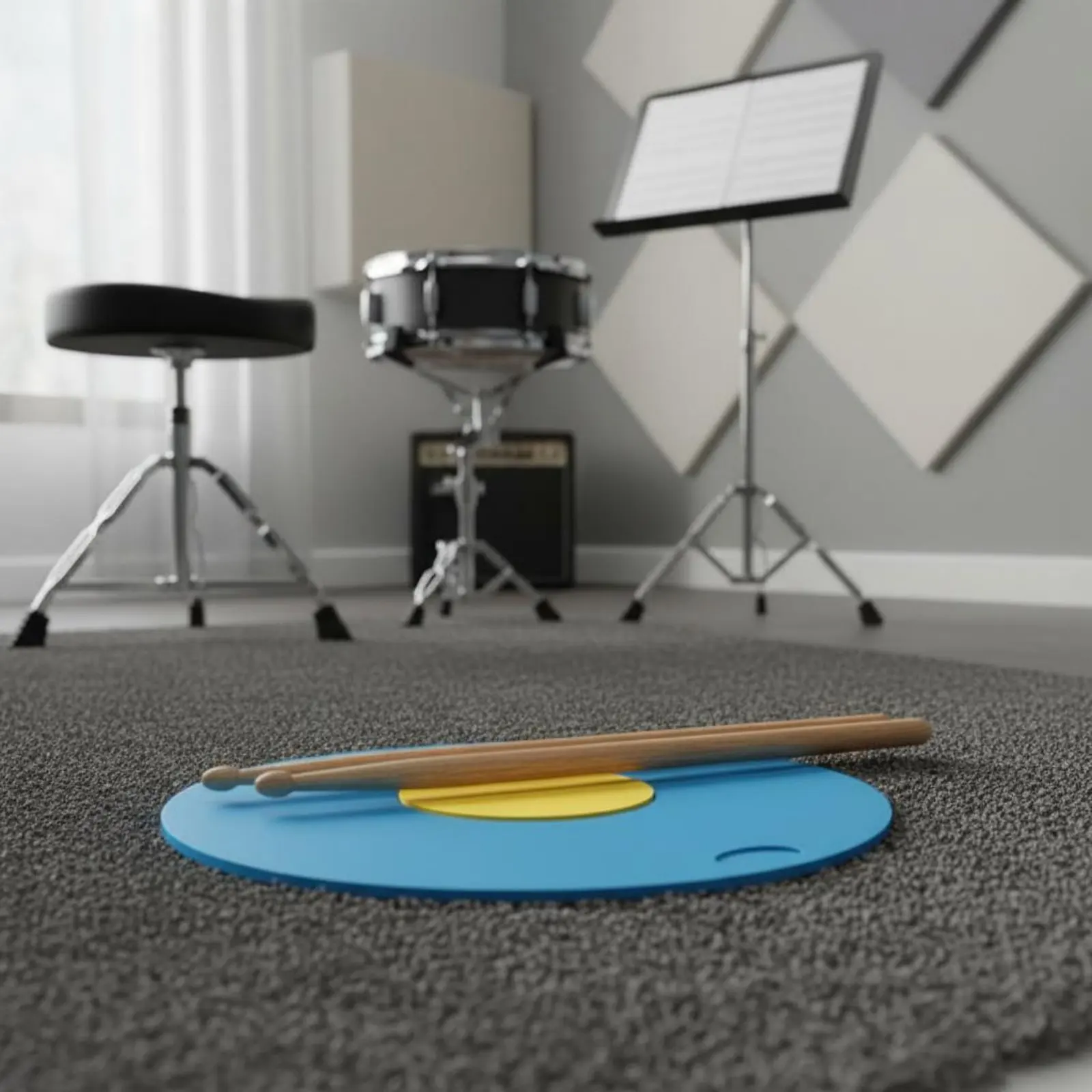 Drum and Cymbal Mute Kit Shock Absorbing Drum Mute Pad Set Percussion Accessory for Beginners