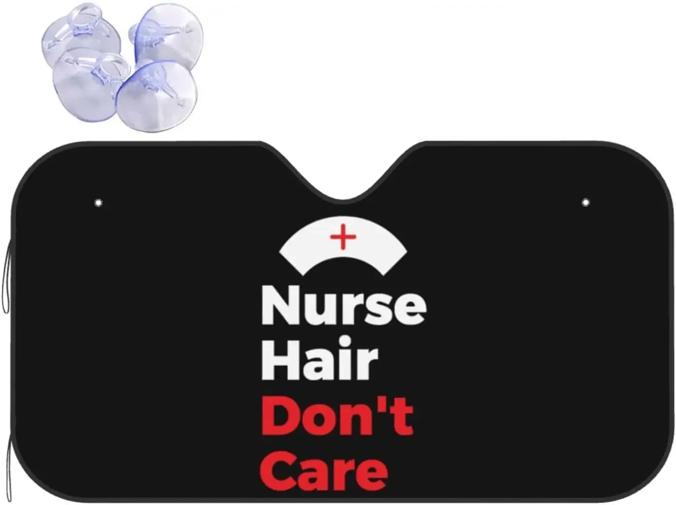 

Волосы медсестры Don't Care Узор Автомобильный солнцезащитный козырек Солнцезащитный козырек на переднее окно для большинства седанов SUV Блоки УФ-лучей Сохраняют автомобиль круто