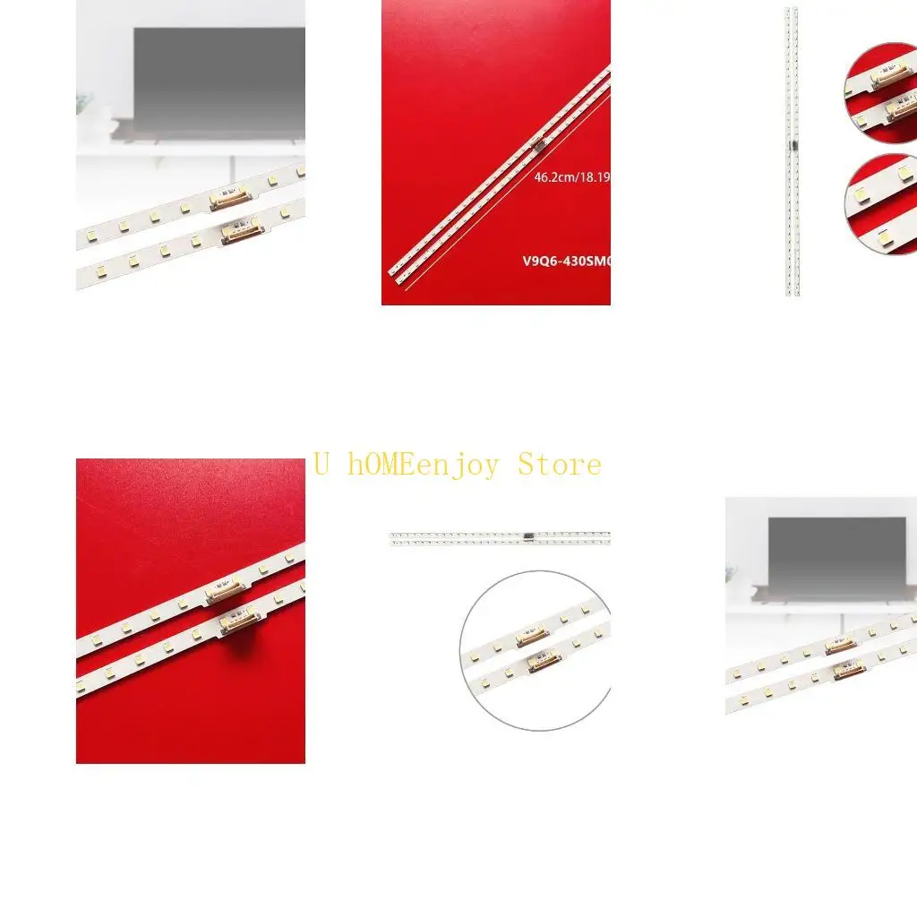 B0KF 2Pcs LED Backlight Strips V9Q6-430SM0-R0 BN96-48377A Replacement for QA43Q60RAJ