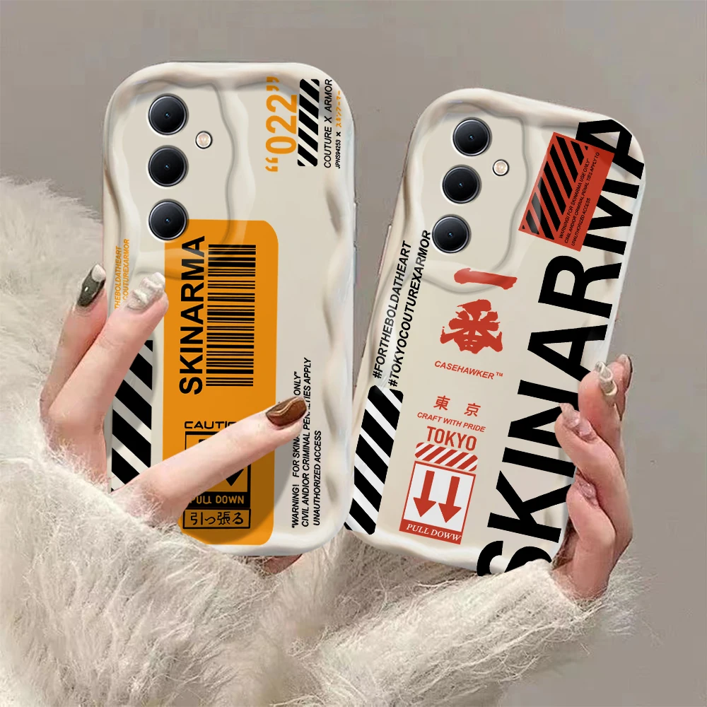 Trend Labels Barcode Skinarma 3D Wave Case For OPPO A98 A94 A93 A92 A79 A78 A76 A58 A57 A55 A38 A33 A17 A16 A15 2020 4G 5G Cover