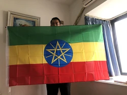 Bandera nacional de Etiopía en poliéster colgante para exterior