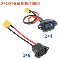 2+4/2+6 To XT60/TX90 Power Line Male Female Head Electric Vehicle Lithium Battery Charge Socket 4Square New Energy Charging Wire