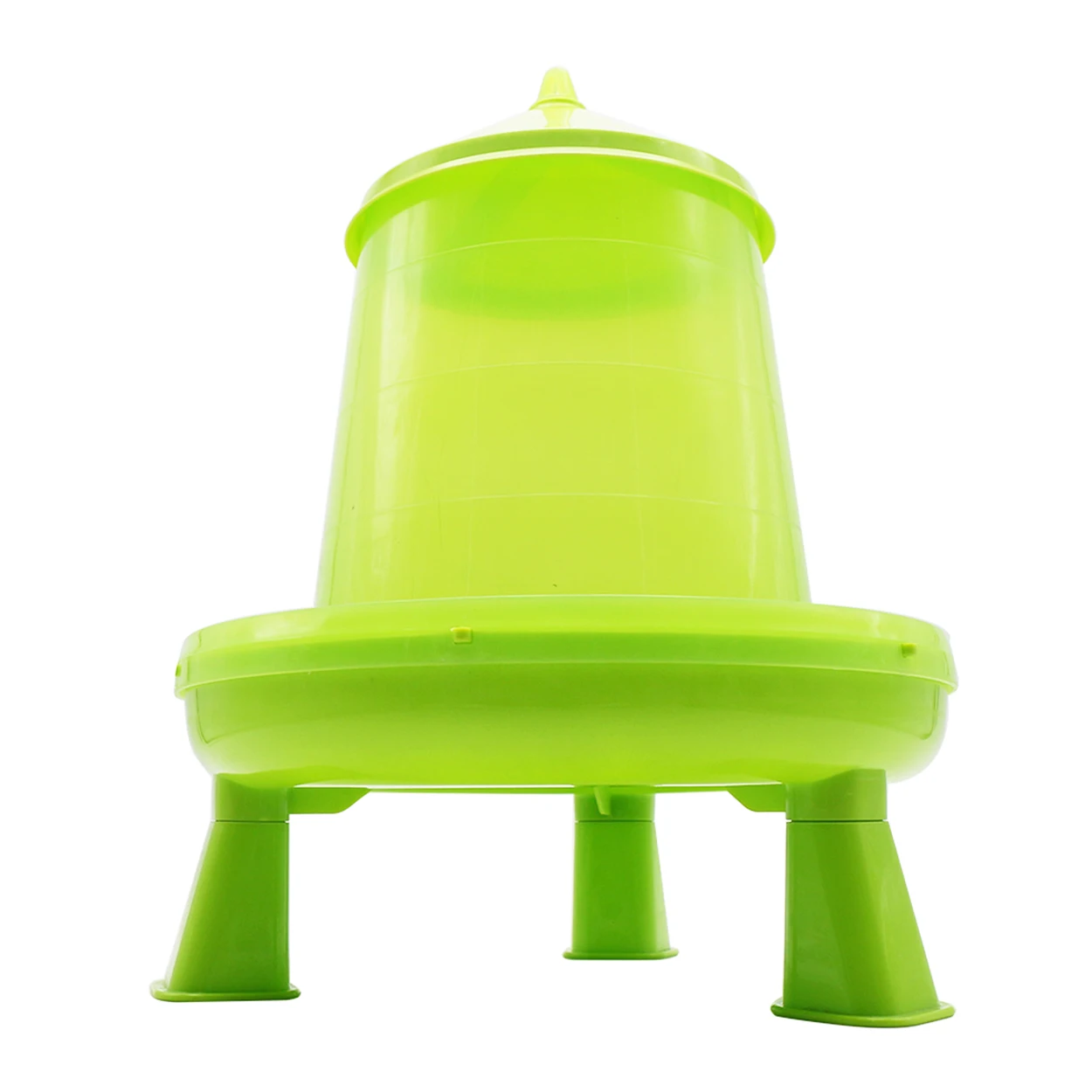 Comedero para aves de corral de 4kg con patas de soporte y cubierta, comedero de plástico para pollos, cubo de alimentación de codorniz, comedero automático para animales de granja de palomas, 1 ud.