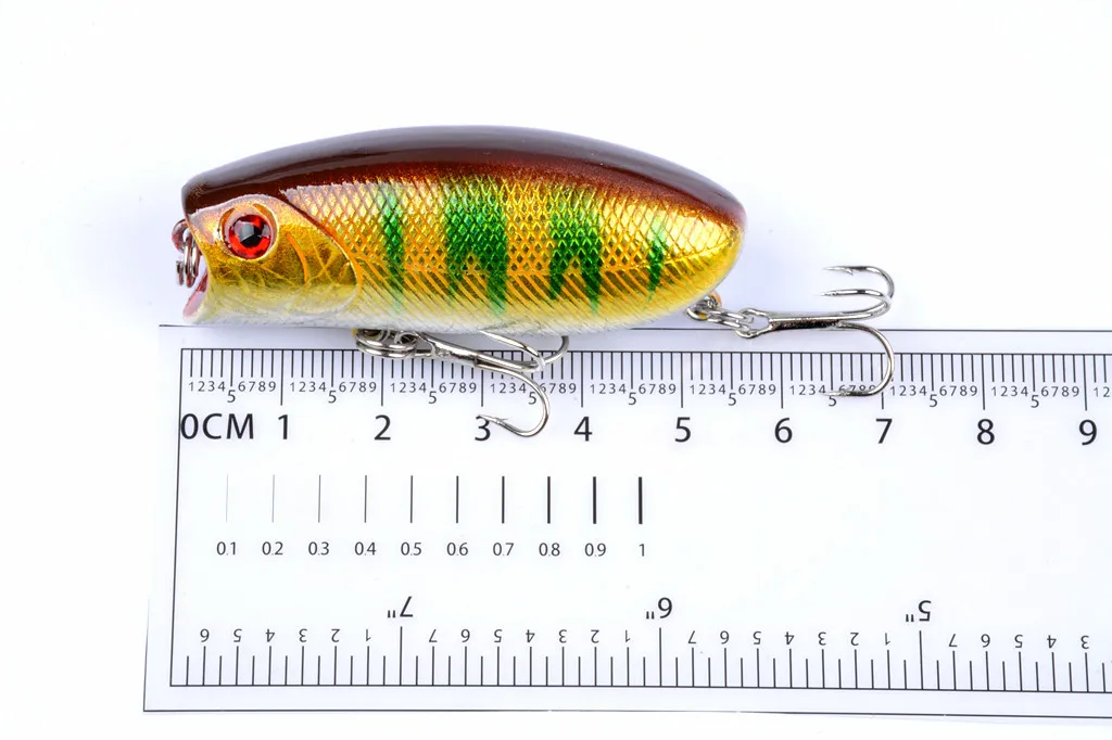 1 Stück Topwater Poppers 6CM10.4G Künstliche Hartköder zum Angeln, schwimmende Köder für Karpfen, Hecht, Crankbaits, Swimbait, Angelzubehör – Detail 7
