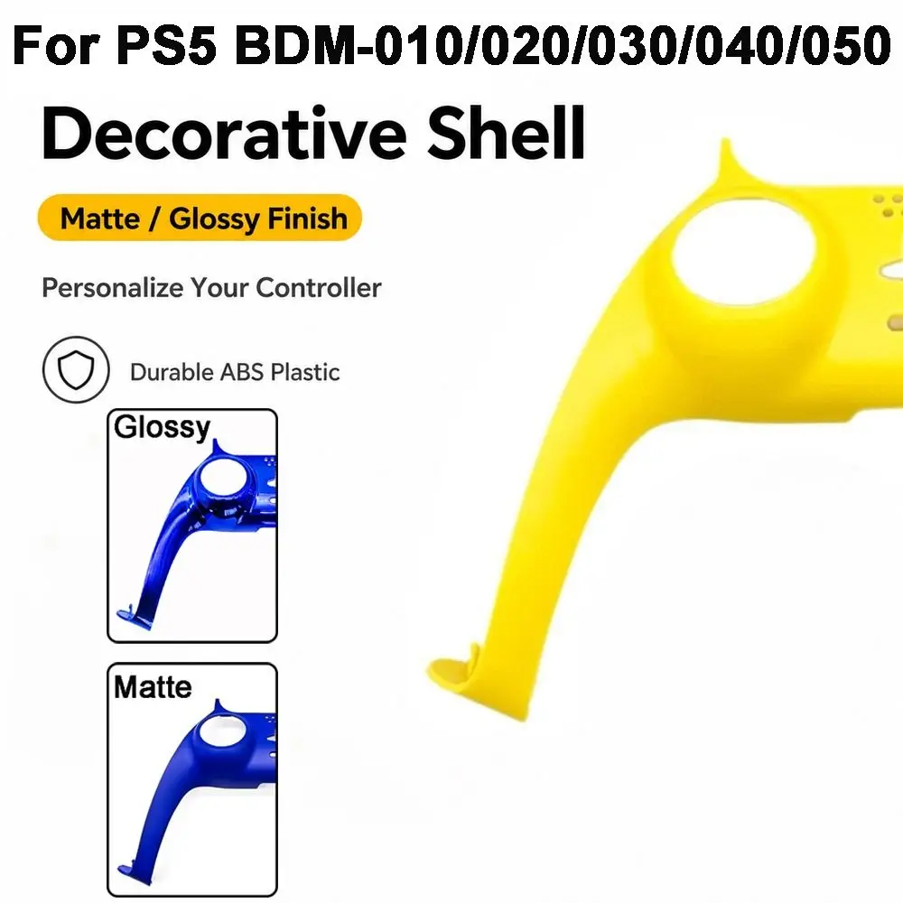Replacement Decorative Trim Shell Change Color Matte Glossy Replacement Controller Shell DIY for PS5 BDM010-050