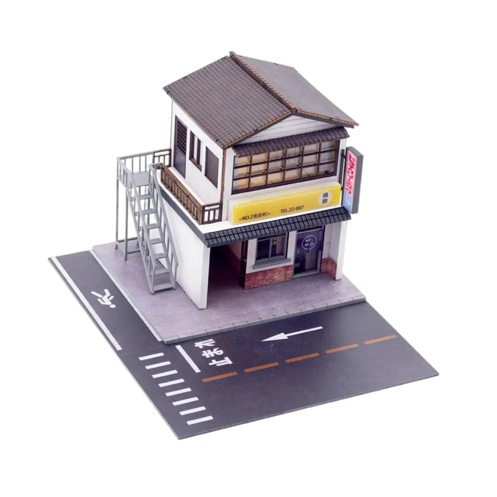 Miniature 1:64 Scale Dry Cleaners Diorama,City DIY Model Layout,Office Desktop Sand Table,Home Scenery Toy Collection Gifts