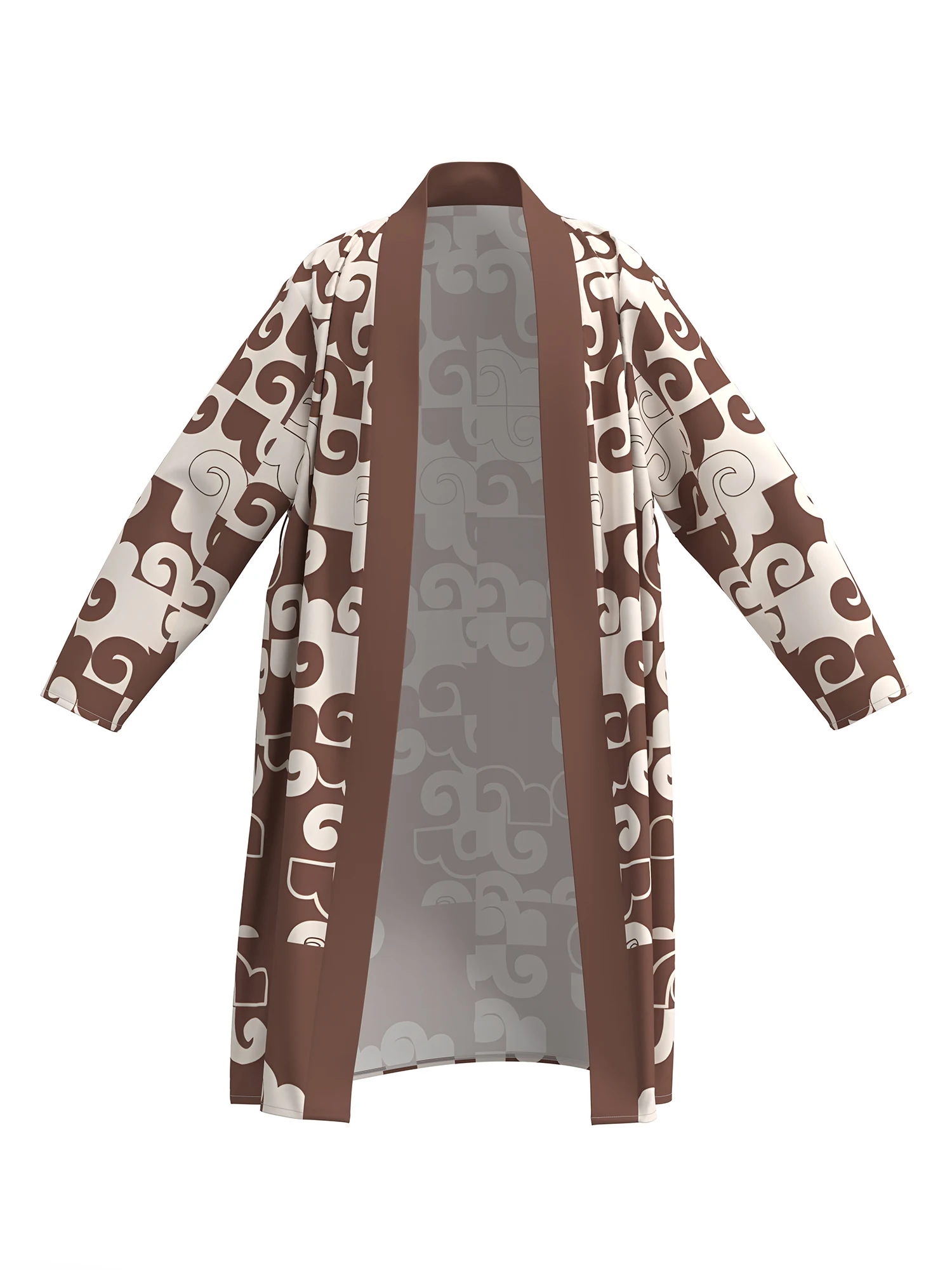 2026 new men's home robe 3D digital full-print casual bathrobe spring and summer thin quick-drying home robe with belt can be wo
