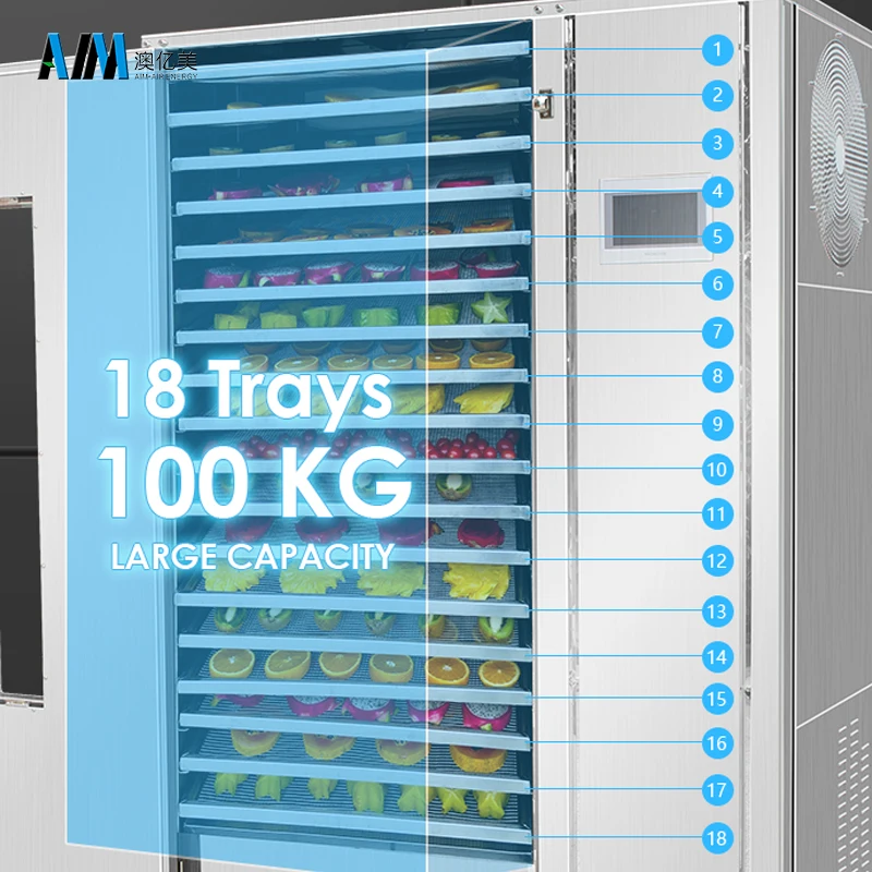 100Kg Miglior disidratatore automatico per alimenti Moringa Foglie Essiccatore per cavolo Essiccatore per bozzoli Grande scala