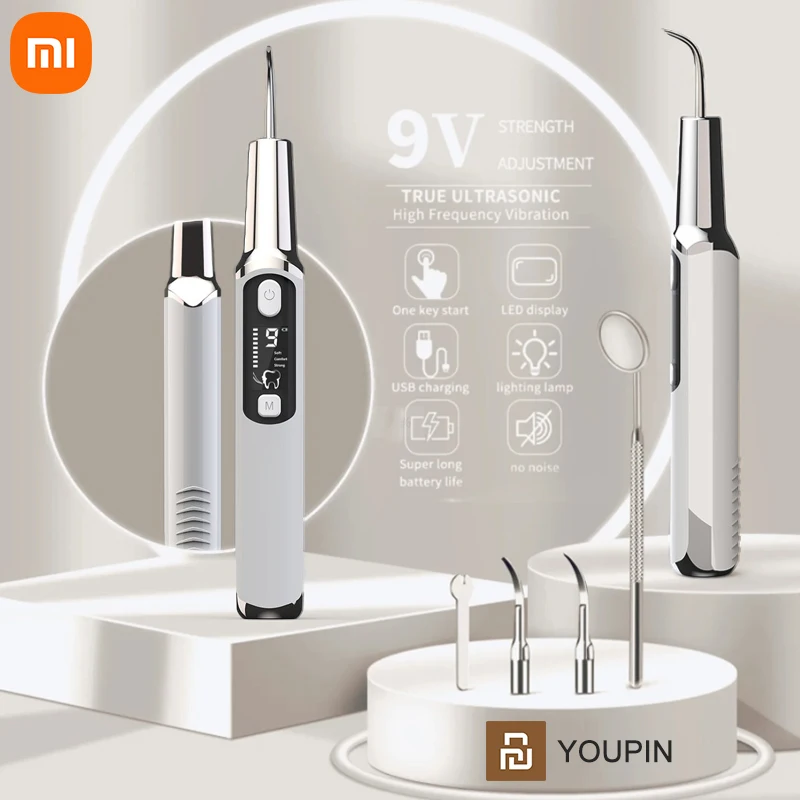 Xiaomi MIJIA Ultrasonic Dental Scaler Teeth Tartar Stain Tooth Calculu Remover Electric Sonic Teeth Cleaner Dental Stone Removal