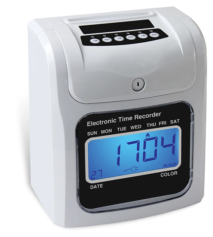 LCD Working Period Time Clock Punch Card Time Recorder Digital Attendance Employee Working Time Recorder