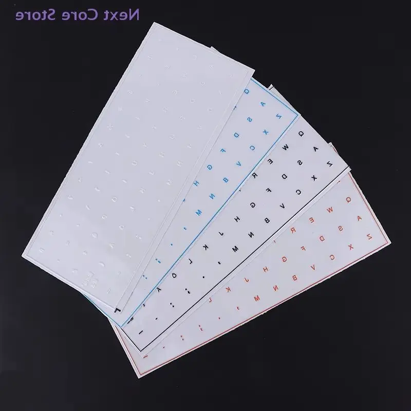 ملصق مفاتيح للكمبيوتر المحمول المكتبي، طبقة واحدة مع ملاقط، ملصق لوحة المفاتيح الألماني المدموع، ملصق شفاف عالمي