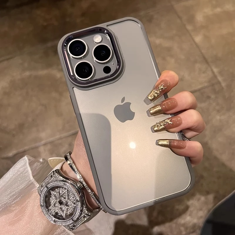 

Luxury Transparent Phone Case For iPhone 11 12 13 14 15 Pro Max Plus Clear Shockproof Bumper Cases Cover