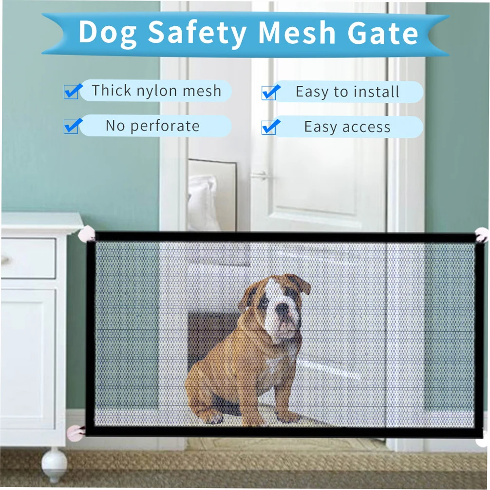 Hund Sicherheits tor Haustier Safe Mesh Zaun tragbare klappbare Baby Sicherheits tor überall 180*72cm 110*72cm Isolation snetz installieren