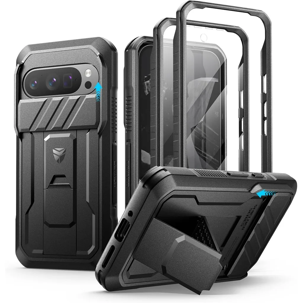 

Dexnor for Google Pixel 9 Pro XL Case with Slide Camera Cover & Built-in Screen Protector & Heavy-Duty Kickstand