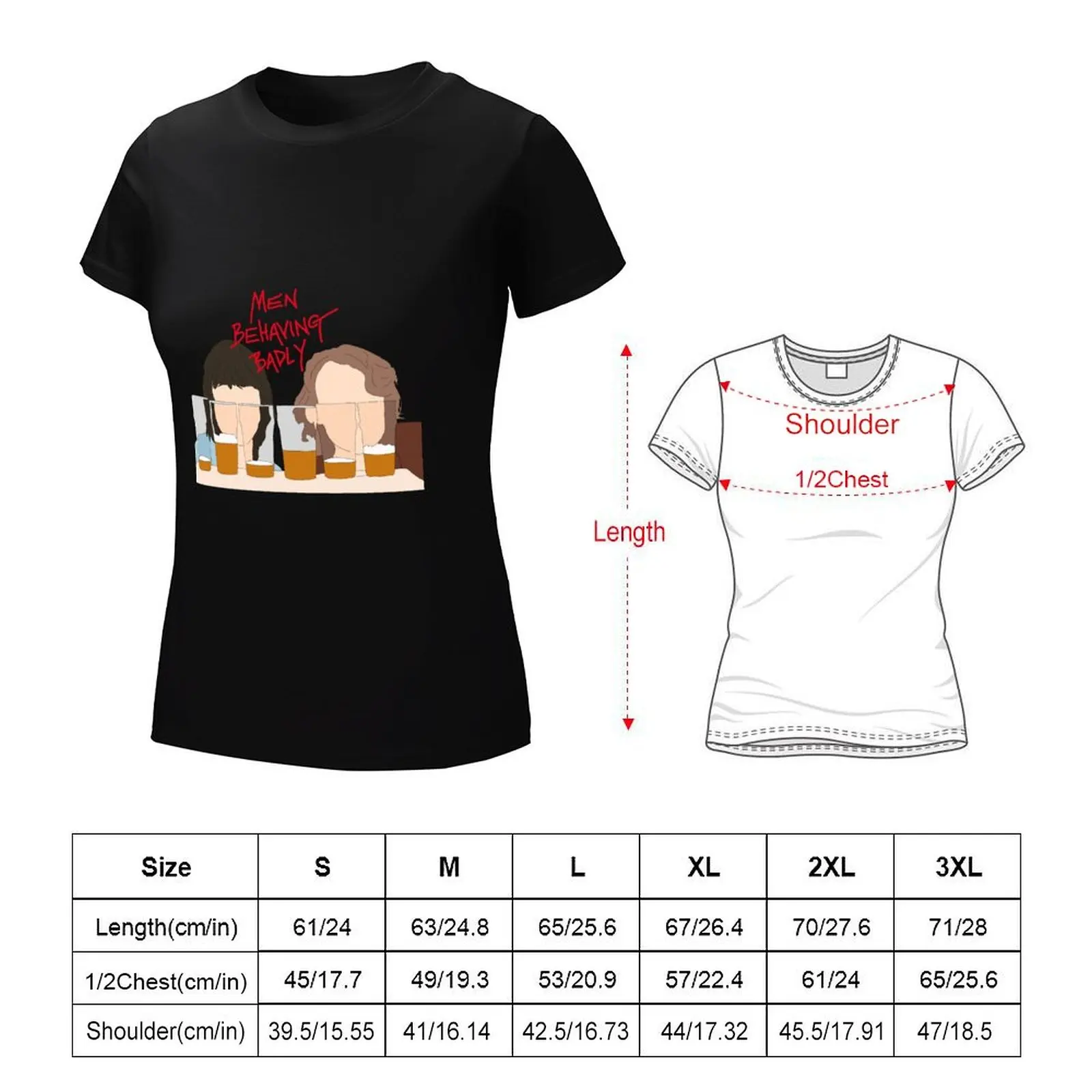 Men Behaving Badly - Tony & Gary T-Shirt anime clothes oversized female Blouse black t shirts for Women