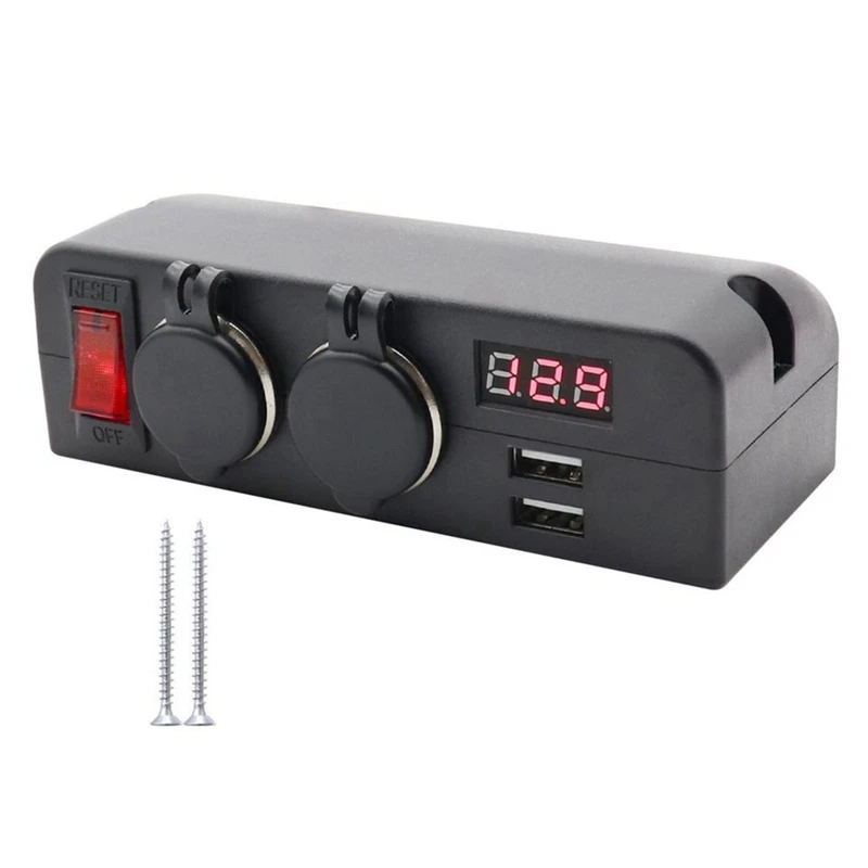 Super Sale 12V/24V Car Charger Panel w/ USB 5V/3.1A for Boat/RV