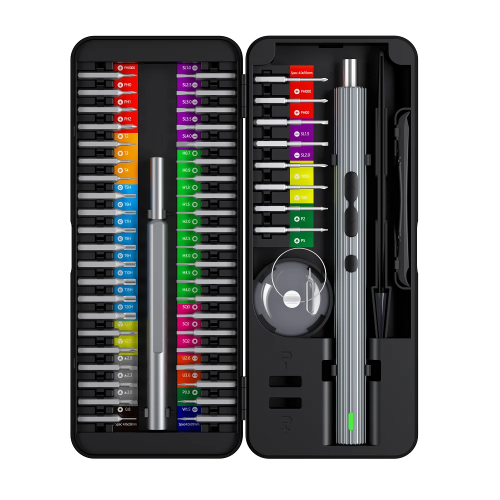 Juego de destornilladores eléctricos autocontenido de mano, 58 en 1, S2, MANTENIMIENTO DE PRECISIÓN duradero, juego de pinzas de destornillador pequeño