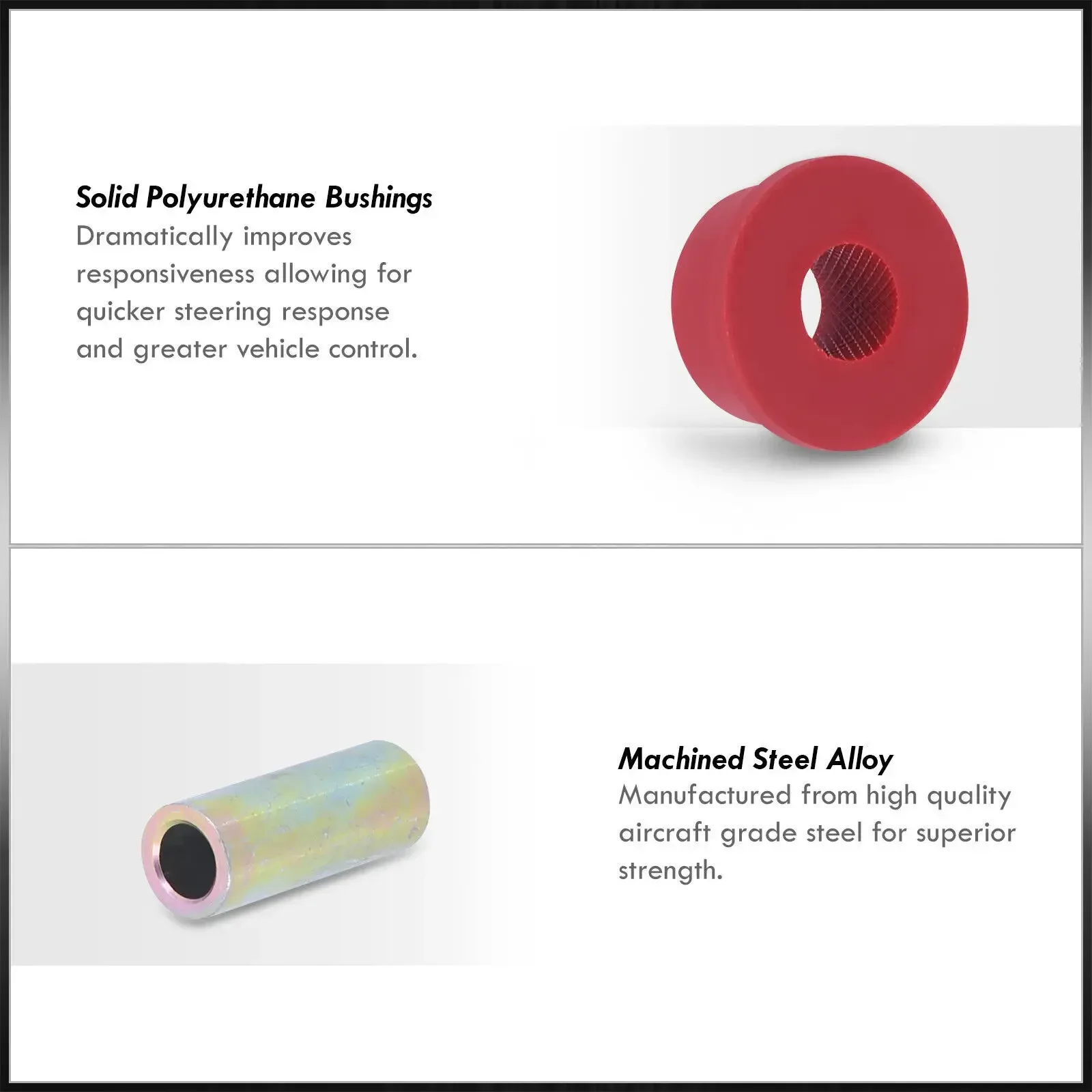 مجموعة أذرع التحكم المتينة من مادة البولي يوريثين والفولاذ لـ 1996-2000 Honda Civic EK Series Red EGPJ-96-00