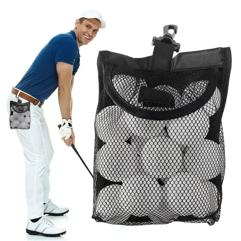 

Small Golf Ball Bags 18 Balls Holder Storage Bag Lightweight Golf Tennis Balls Storage Solution Compact Mesh Bag Golf