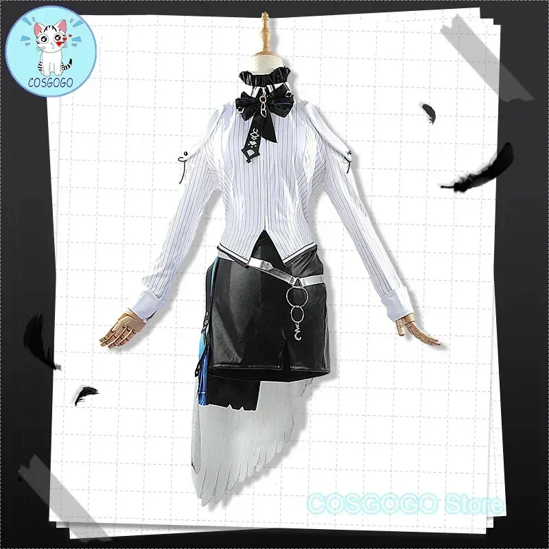 COSGOGO [Angepasst] Nerissa Ravencroft Cosplay Kostüme Anime Kleidung Frauen Nette Party Kleid Anzug Halloween Karneval Uniformsv
