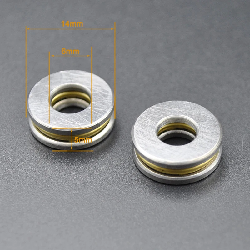 F6-14M f6 14m Thrust Bearing 6x14x5mm miniature planar bearing Inner Diameter 6 mm Mini Small Axial Ball Bearings