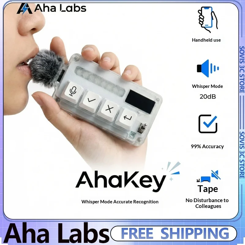 

AhaKey-X1 Vibecoding Keyboard LCD Screen RGB Toggle Switch Voice Recognition Claude-cursor External Vibecoding for Voice Input