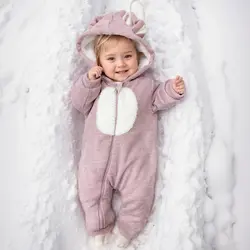 Sanlutoz Warm Winter Baby Rompers Toddler Kids Jumpsuits Clothing Cute Animal Hooded