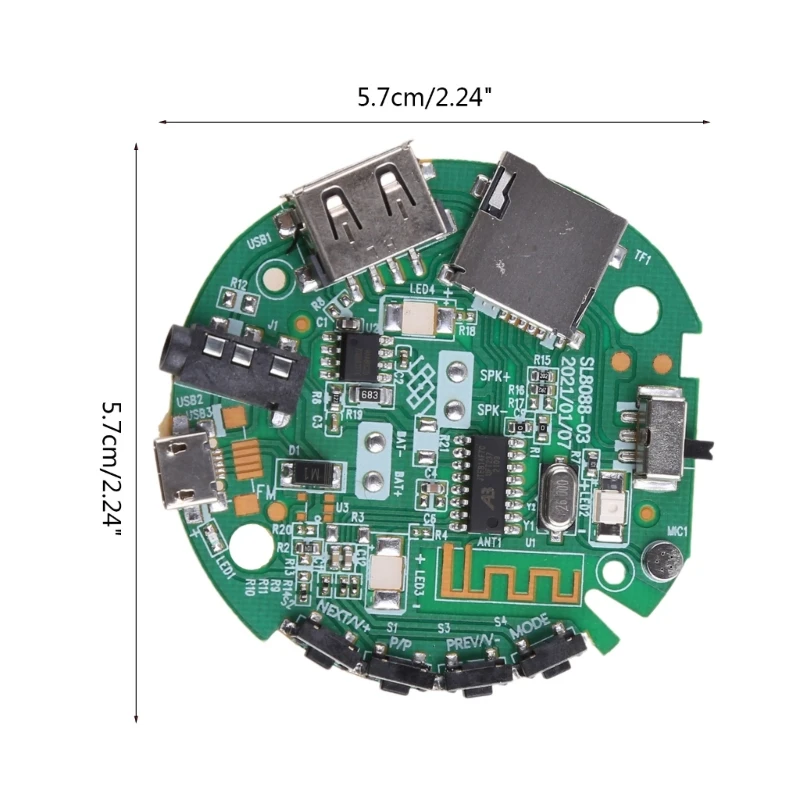 Placa receptora áudio prática (BT) Amplificador estéreo 5.0 3.7-5V Alto-falante para carro DIY