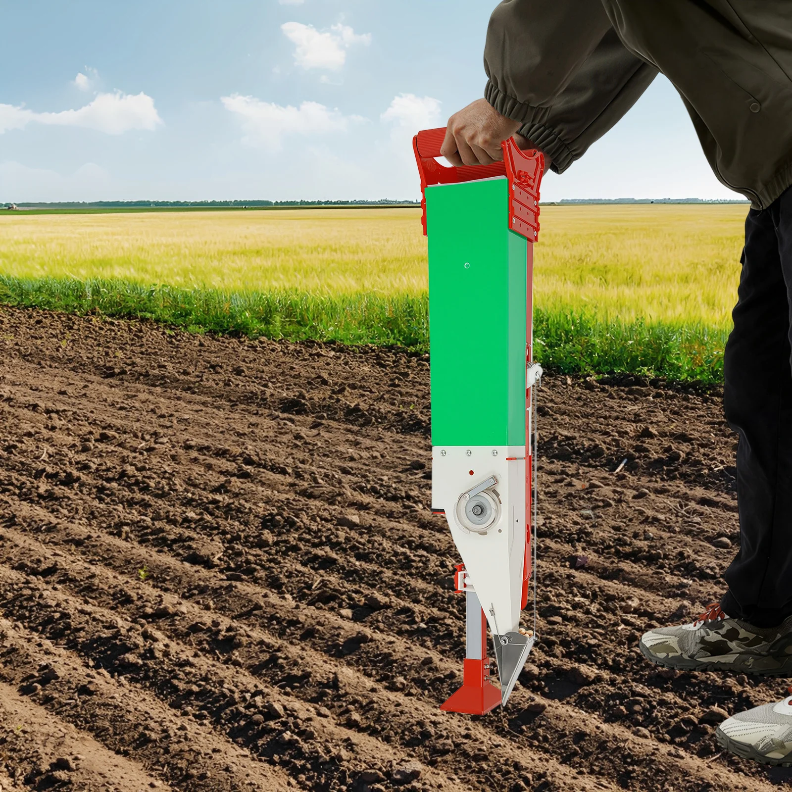 

Ручной инструмент для точного высева семян с регулируемой высотой, эффективный ручной сеялка для овощного сада