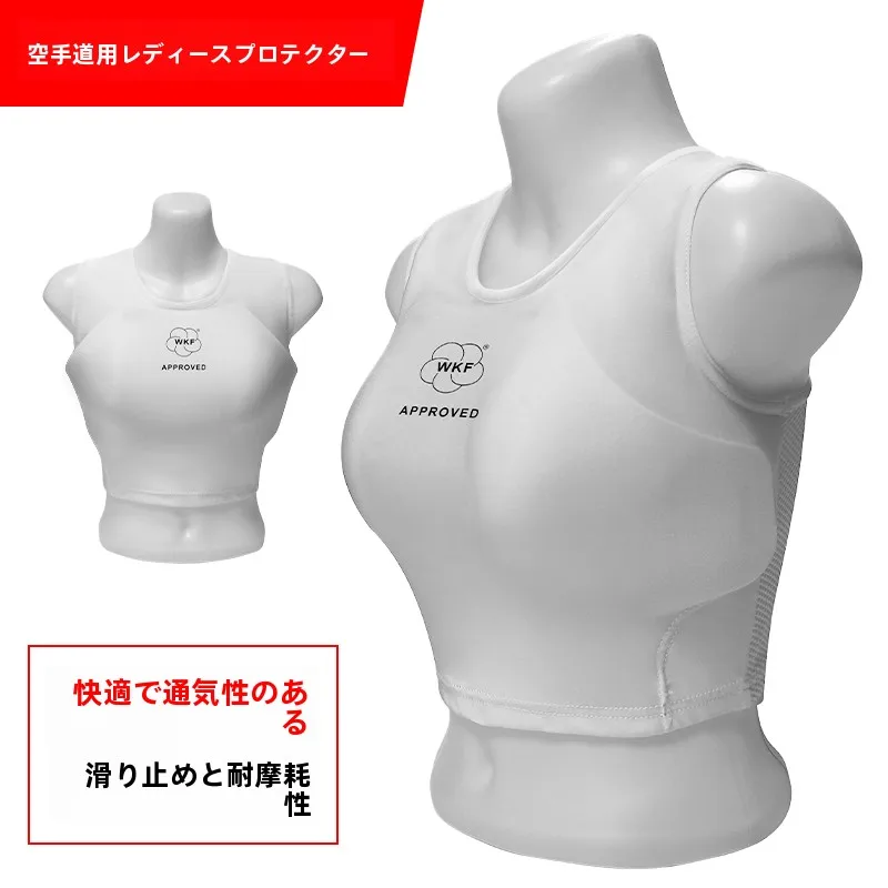 女性用空手胸部プロテクター-プロ競技トレーニング用具-護身用武道ボクシングガードベスト