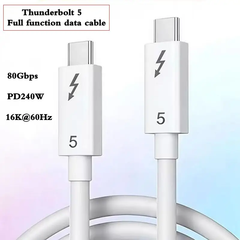新型type-c-m-m-フル機能thunderbolt-5データケーブル-pd240w急速充電-80gbps伝送-16k超鮮明スクリーン投影