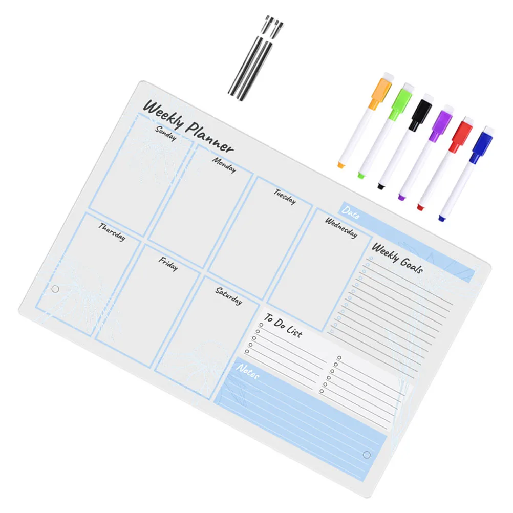 1 комплект, прозрачная акриловая доска для сухого стирания, настольная доска для заметок для стола, список дел, планировщик, многоразовая, гладкая поверхность, декоративная