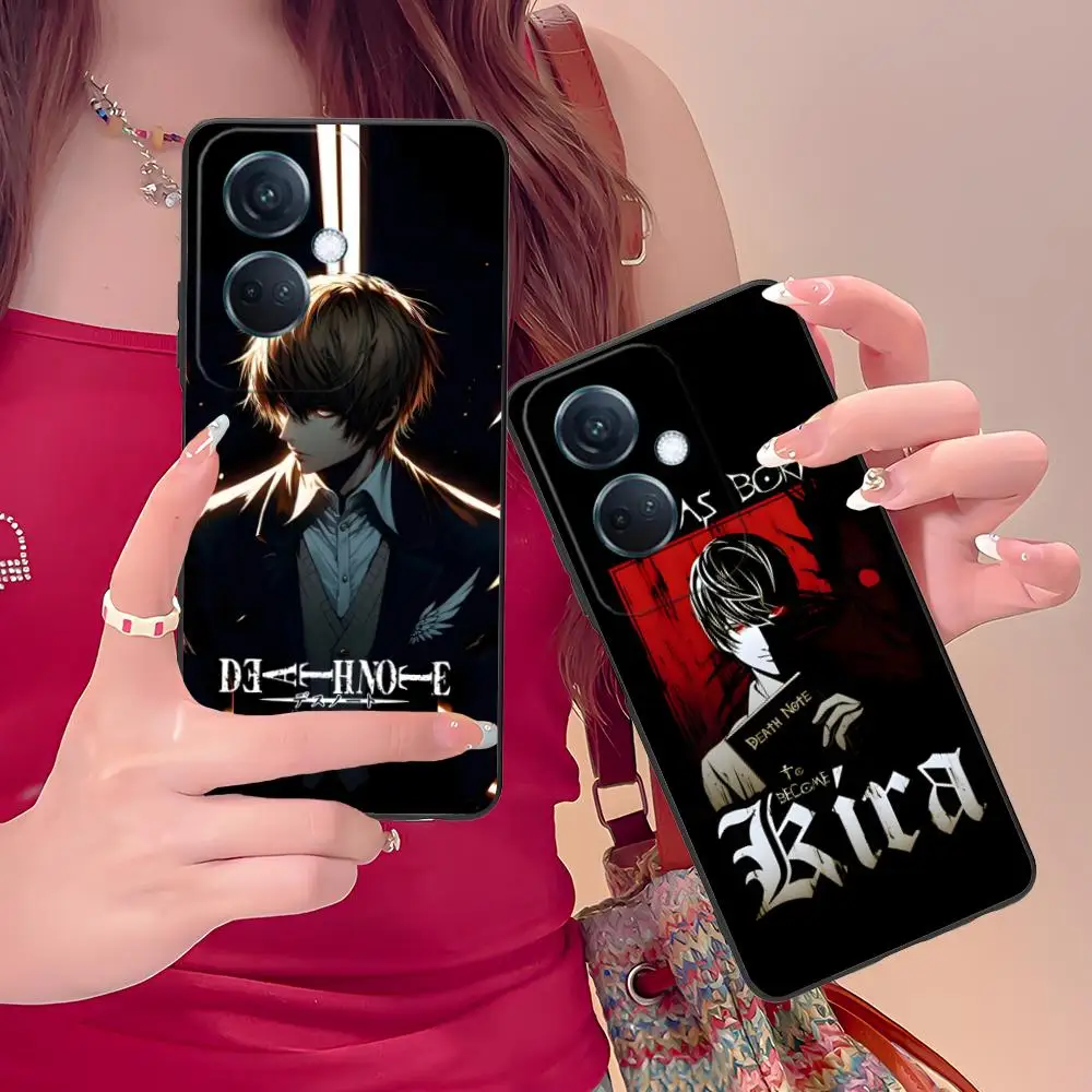 Death Note Kira Light Phone Case for OPPO Reno 14 13 12 11 10 9 8 7 6 5 F T Pro 5G Soft TPU Shockproof Cover