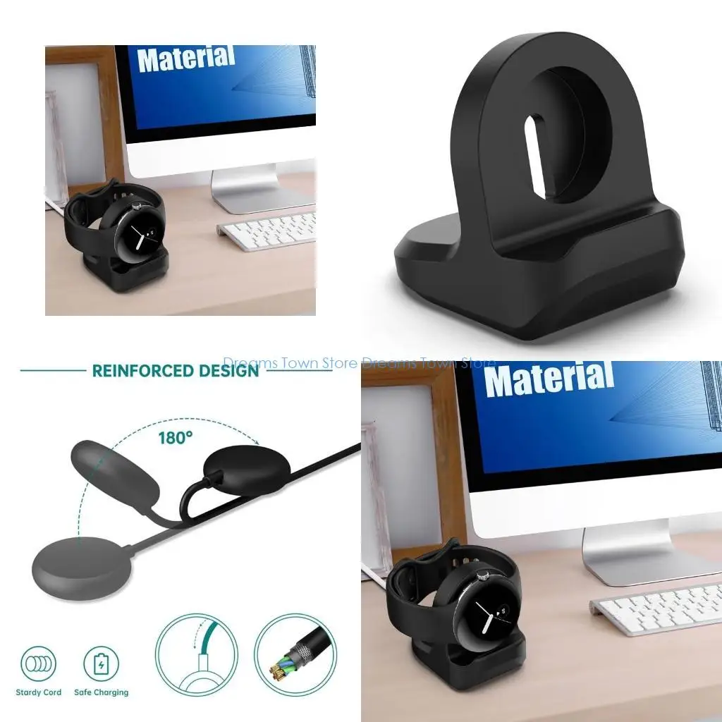 

HX6A Type C Dock Adapter USB Charging Cable Base Cord Wire Stand Compatible for Pixel Smartwatch Accessories