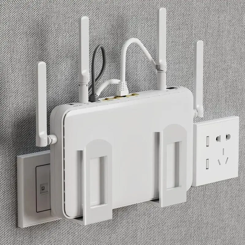 An der Wand montierter Router-Set-Top-Box-Organizer mit verstellbarer Halterung, Mehrzweck-Kabelmanagement-Regal für die Aufbewahrung von WLAN-Geräten – Detail 6