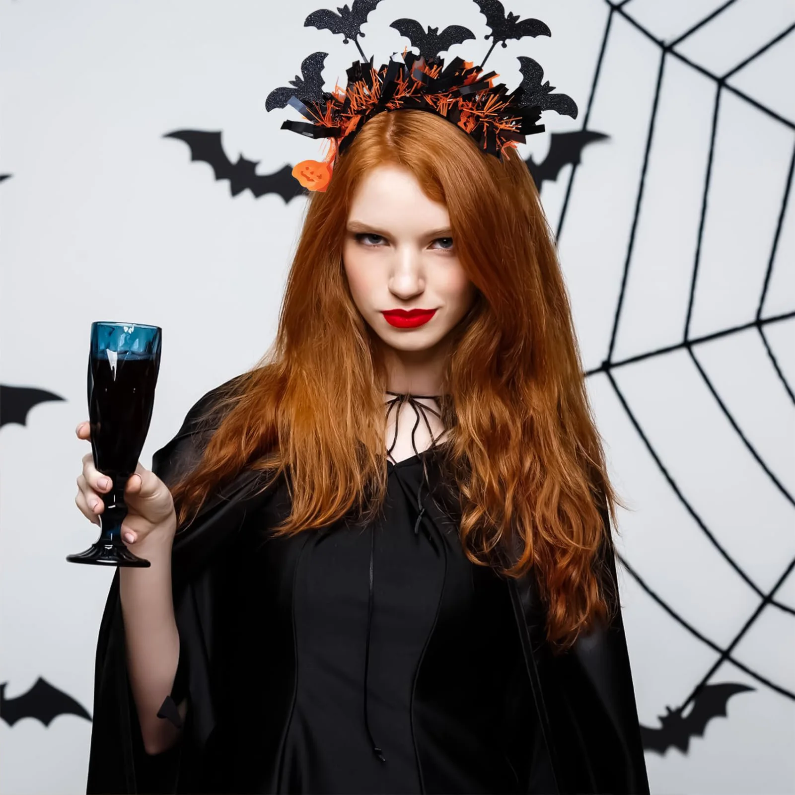 

Заколки для волос в виде летучей мыши и паука на Хэллоуин, жуткие вечерние аксессуары для волос для женщин и девочек, костюм, забавная повязка на голову