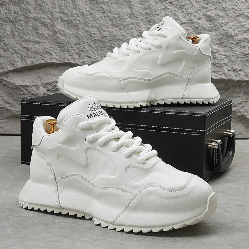 

Высококачественные мужские кроссовки на платформе, дизайнерские новые удобные кроссовки из микрофибры, нескользящие, износостойкие, повседневные теннисные туфли