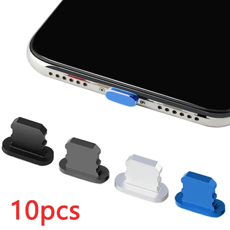 Metal Anti Poeira Plug Carregador Dock, Plug para Apple iPhone 14, 13 Pro Max, iPad, AirPods, Capas de Porta IOS, 2 pcs, 4 pcs, 6 pcs, 10pcs
