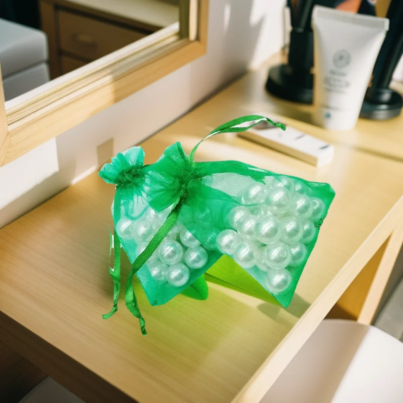 

1000pcs Grass Green Organza Drawstring Bags Gift Pouch Sachet Packaging Christmas Party Favors Wedding Jewelry Birthday Supplies