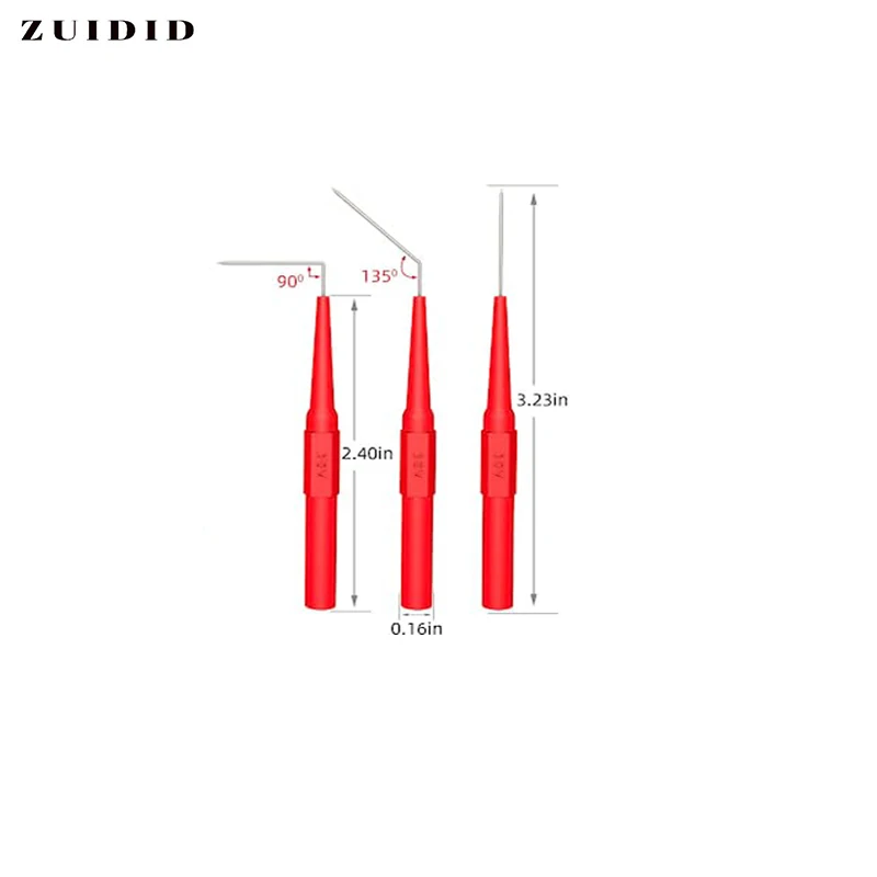 Probe Tip Apply To Multimeter Test Leads Automobile Tester 0.7mm Non-Destructive Puncture 4mm Joint Back Probe Alligator Clip