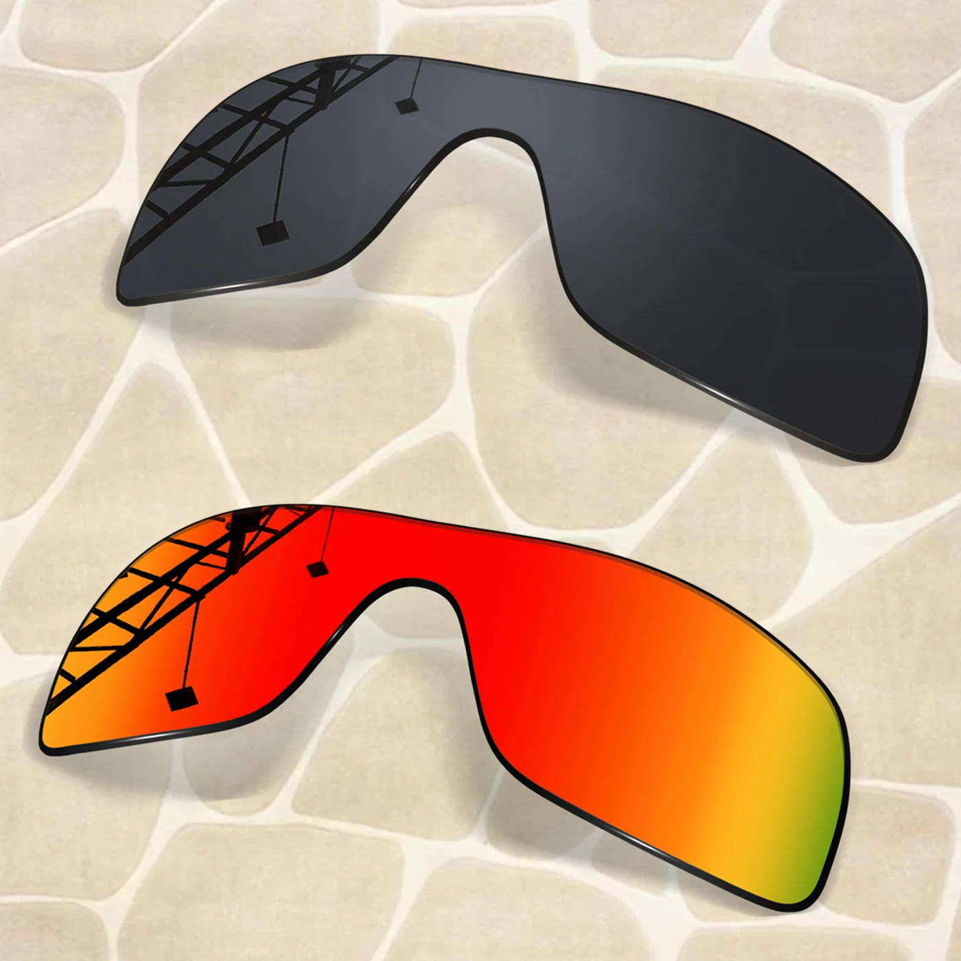2/4 Piecees Sunglass Polarized Replacement Lenses for Oakley Batwolf OO9101‑Multiple Options