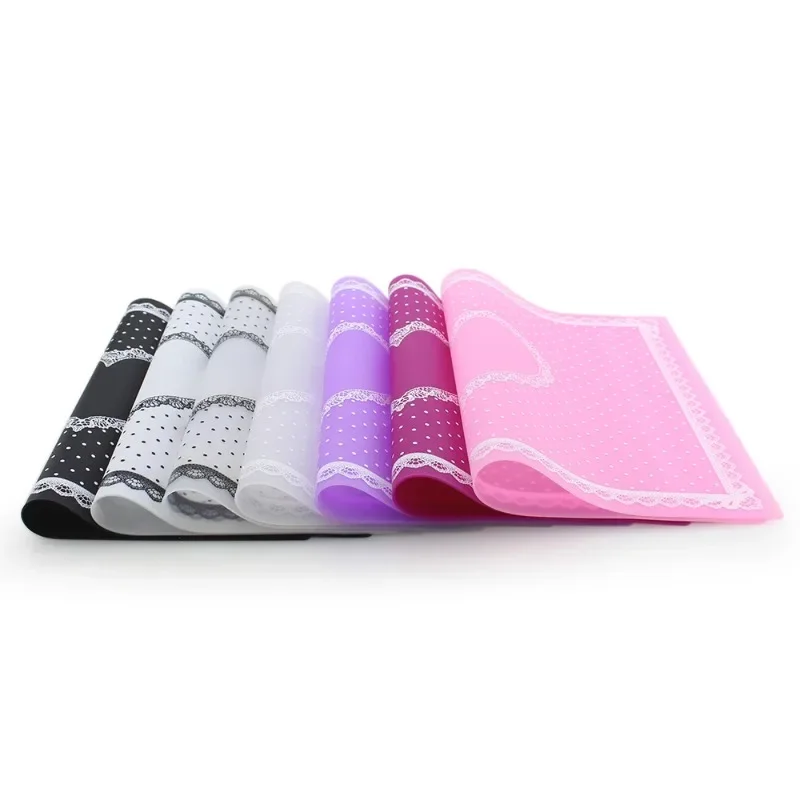 Washable Foldable Mat Pad Silicone Lace Nail Mat Pillow Hand Holder Cushion Table Manicure Practice Tool