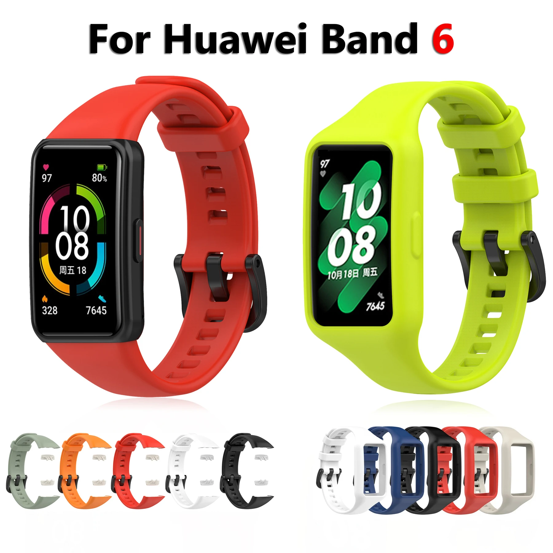 Replacement Strap For Huawei Band 6 Strap Silicone Watch Strap For Honor Band 6 Huawei Band 6 Pro Strap